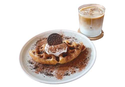 人気の看板メニュー、クロッフル！