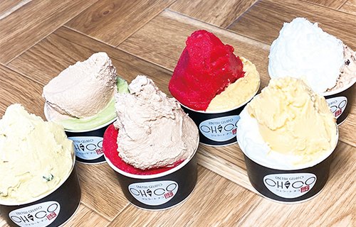江別産の自然卵や町村牧場の牛乳など、地元素材にこだわった手作りジェラート