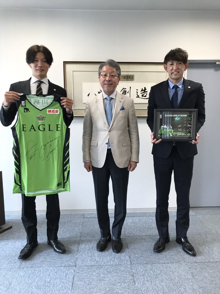 #レバンガ北海道 #折茂武彦 社長 #桜井良太 選手がオフィシャルスポンサー #練成会グループ 様にシーズン終了のご挨拶へ伺いました。... [レバンガ北海道【Twitter】]