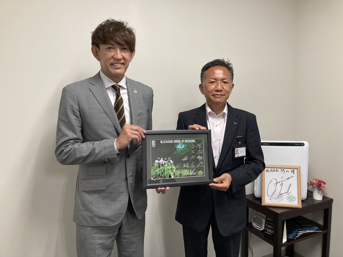 #レバンガ北海道 #折茂武彦 社長がオフィシャルスポンサー #株式会社竹山 様にシーズン終了のご挨拶へ伺いました。お忙しい中ご対応... [レバンガ北海道【Twitter】]