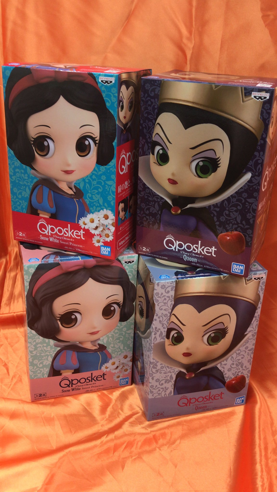 Q posketの白雪姫と女王が入荷しました。それぞれ2種類あります。こちらは是非2人並べて飾って欲しいですね。入荷数が少ないのでお早めにど... [ワンダーシティ札幌 プラボ札幌西町店【Twitter】]