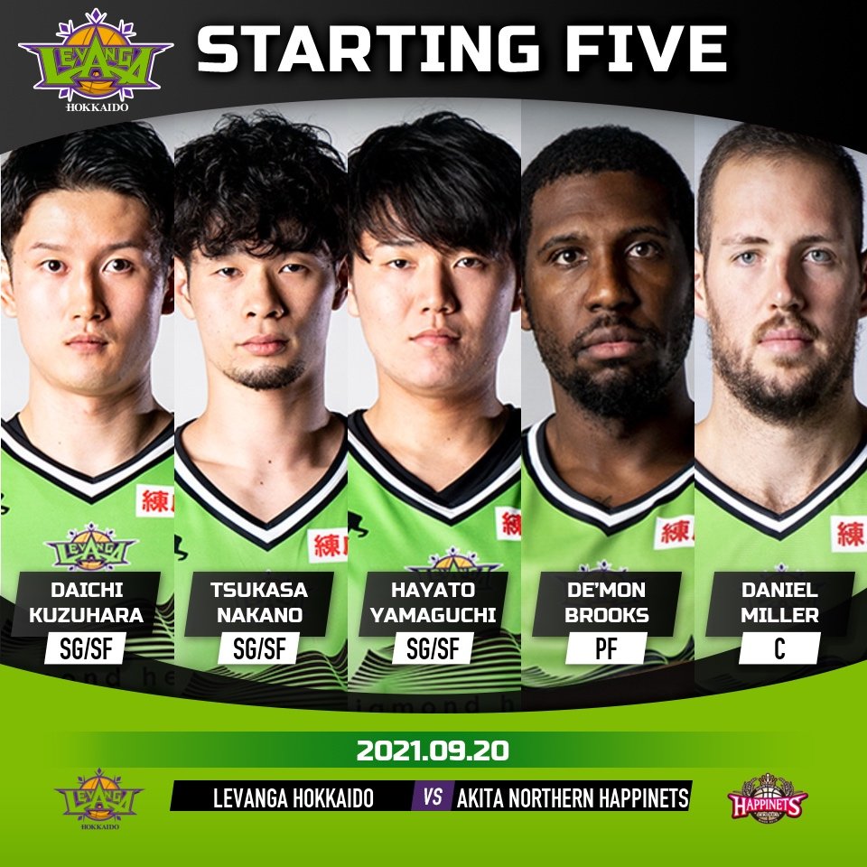 【Today's Starting5】『東日本大震災復興10年 第9回 TOHOKU CUP 2021』2021.9.20.MON#レバンガ... [レバンガ北海道【Twitter】]