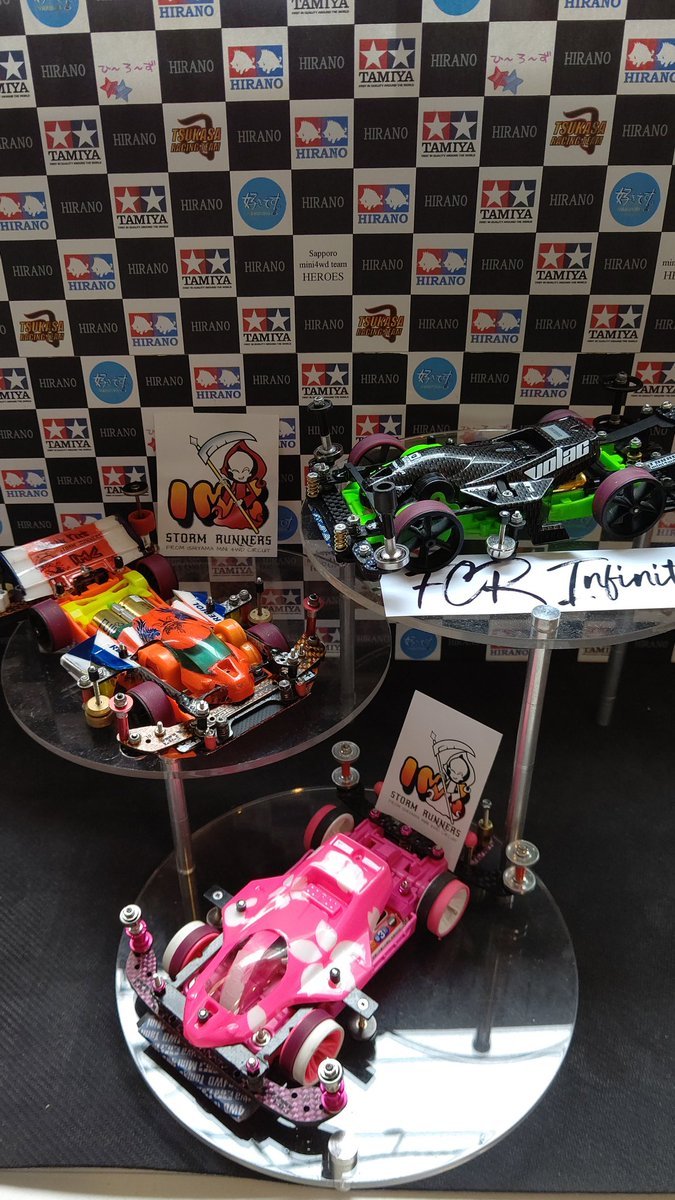 おもちゃの平野ミニ四駆大会、オープン部門優勝は、サッサさんです！決勝、残り半周でズバッと挿した走りは凄く感動しました！おめ... [おもちゃの平野【Twitter】]