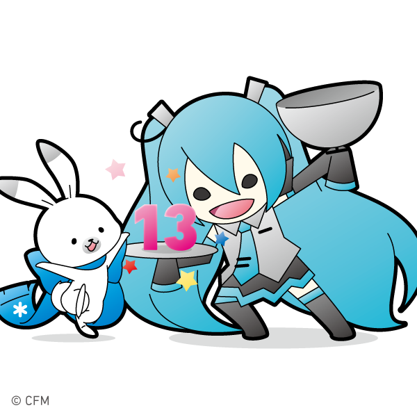 RT @rabbityukine: ミクちゃん13回目のお祝いうさ！#おめでとうさ#初音ミク #初音ミク誕生祭2020 #ラビット・ユキネ [ミライスト【Twitter】]
