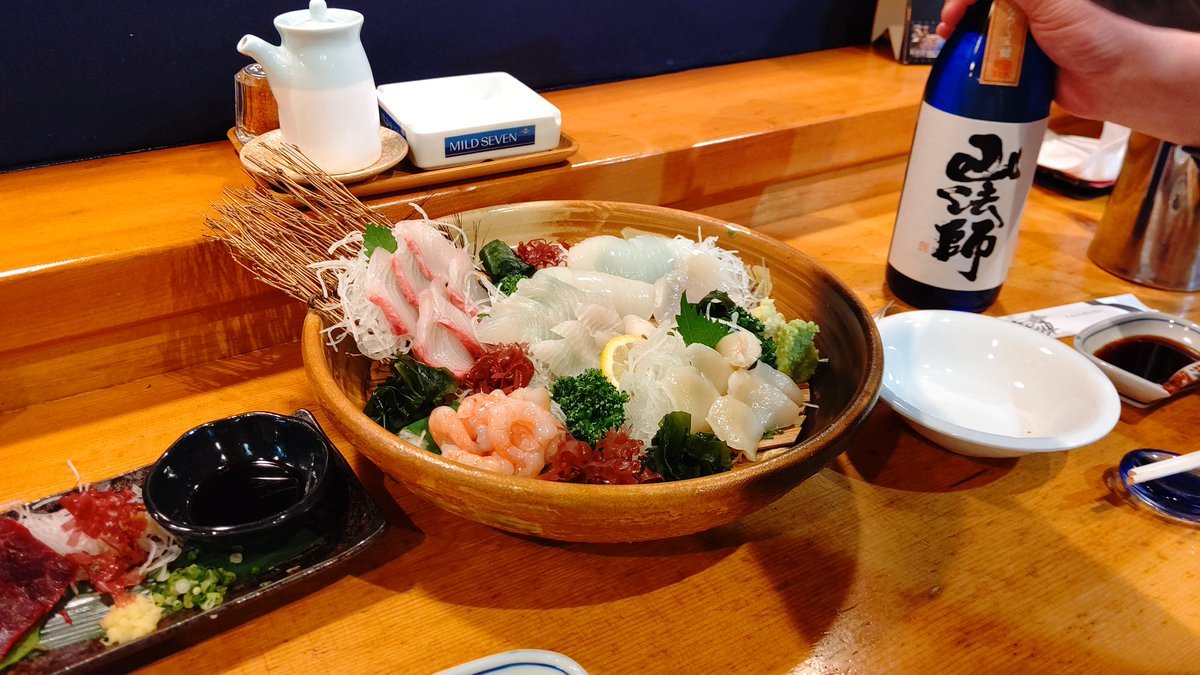 旨いさかなと旨い酒六歌仙の山法師！ [おもちゃの平野【Twitter】]