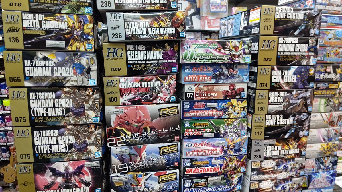 おもちゃの平野、やっとガンプラ少し入荷しました！最近、入荷が少なくて申し訳ありません。欲しい物はお早めに！ [おもちゃの平野【Twitter】]