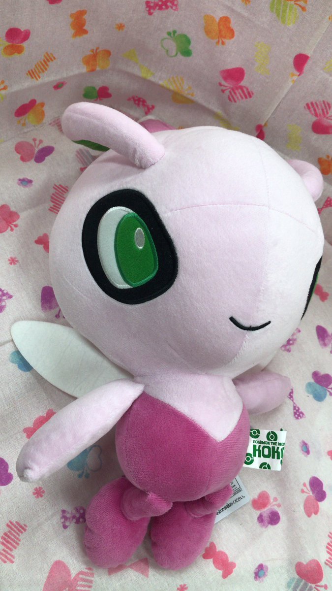 劇場版ポケットモンスターの大きなぬいぐるみが入荷しました。セレビィの色違いのぬいぐるみですよ #ポケモン [ワンダーシティ札幌 プラボ札幌西町店【Twitter】]