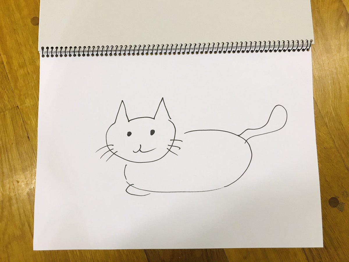 本日2月22日は、#猫の日とある猫が大好きな選手が描いた、猫の絵をご紹介しますね🐈こちらの絵は、J:COM札幌放送局『#レバDUN！』..... [レバンガ北海道【Twitter】]