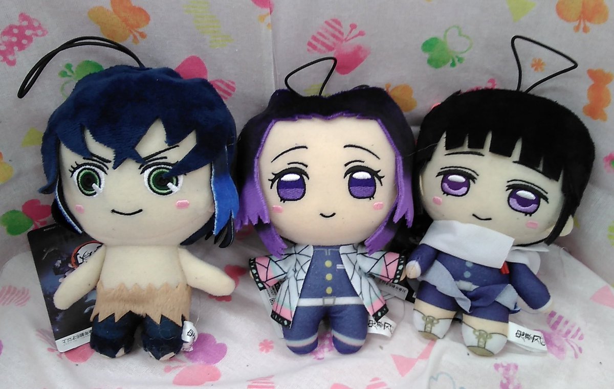 鬼滅の刃のぬいぐるみが入荷しました。伊之助、しのぶ、カナヲの三人です。 #鬼滅の刃 [ワンダーシティ札幌 プラボ札幌西町店【Twitter】]
