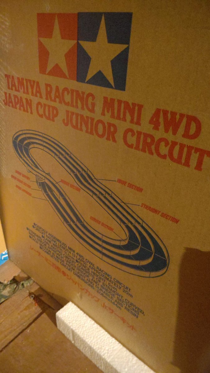 公園や家の中等、道無き所で遊んでいた。でもコースを用意するとレースになる！パーツとは言えないけど、ジャパンカップコースを... [おもちゃの平野【Twitter】]