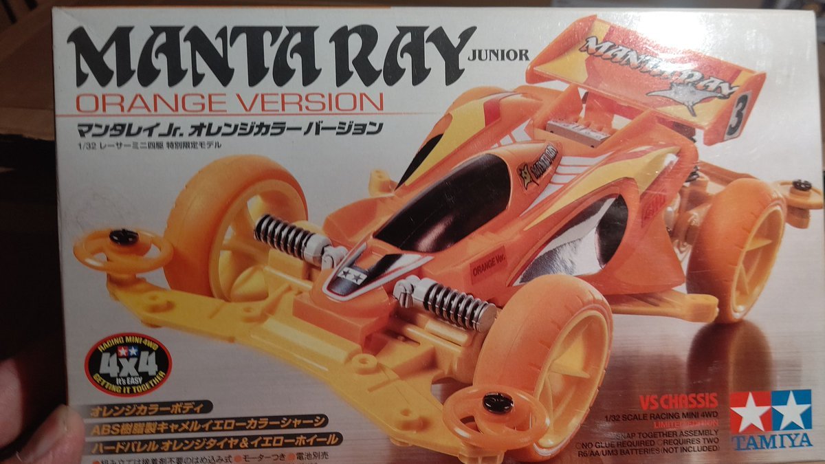 色々あるけど、マンタレイオレンジです。もっともたくさん作りました。(笑)#ミニ四駆の日2021 [おもちゃの平野【Twitter】]