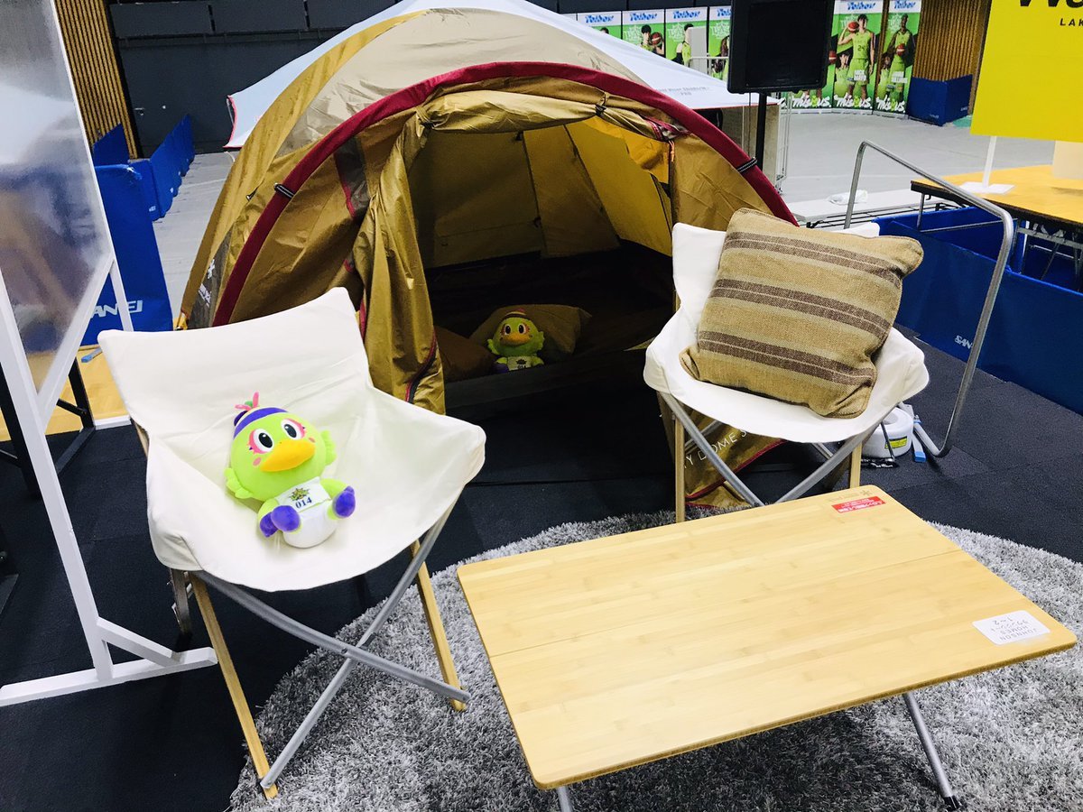 #Bリーグマスコット#レバード#レバンガ北海道#テントでくつろぎながらバスケが観れる⛺️🏀✨その名も『JOHNSON HOMESラウンジシ... [レバンガ北海道【Twitter】]