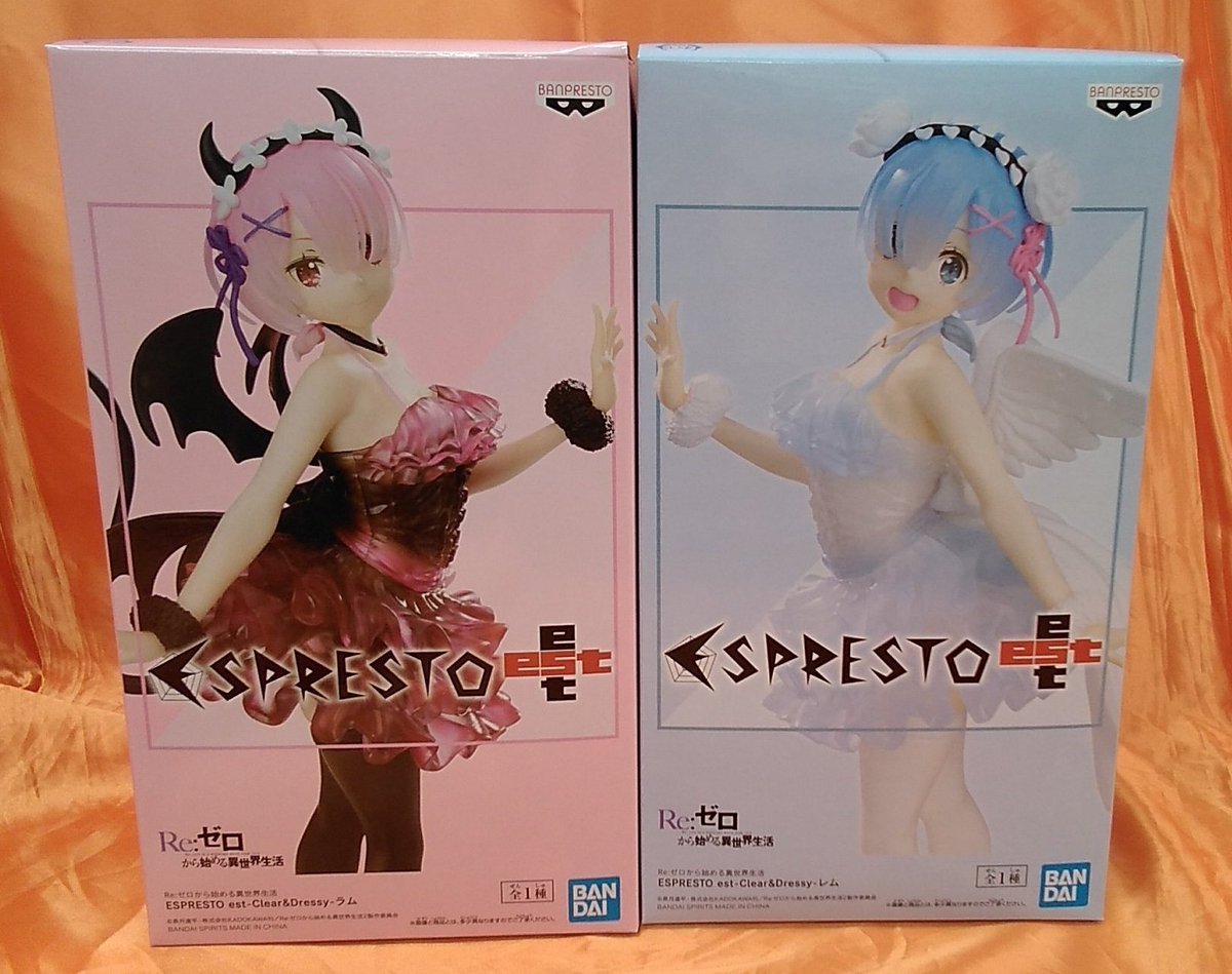 リゼロの｢ESPRESTO est-ClearDressy-｣のレムとラムが入荷しました。透明感のある衣装の天使のようなレムと悪魔のようなラ... [ワンダーシティ札幌 プラボ札幌西町店【Twitter】]