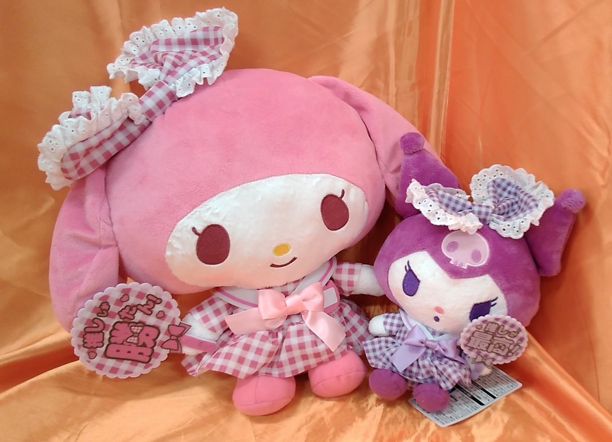 大きさを比べるとこんな感じですよ。  #サンリオキャラクターズ [ワンダーシティ札幌 プラボ札幌西町店【Twitter】]