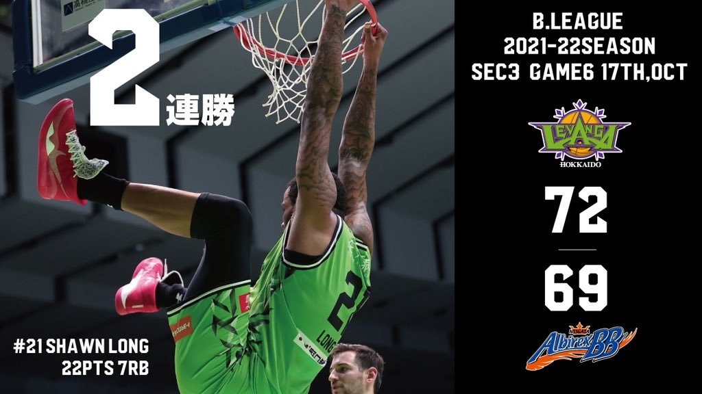 🎬GAME HIGHLIGHTS🎥B.LEAGUE 2021-22 SEASON2021.10.17.SUNvs新潟アルビレックスBBホ... [レバンガ北海道【Twitter】]