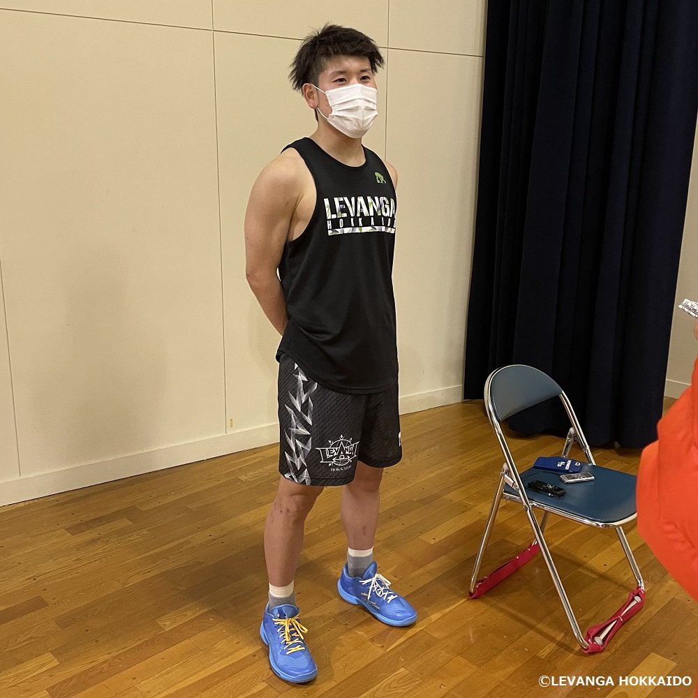 【B.LEAGUE 2021ｰ22 SEASON 第7節vs千葉 前メディア公開練習】#4 #寺園脩斗 選手コメント「僕と竜馬さんが立てなく... [レバンガ北海道【Twitter】]