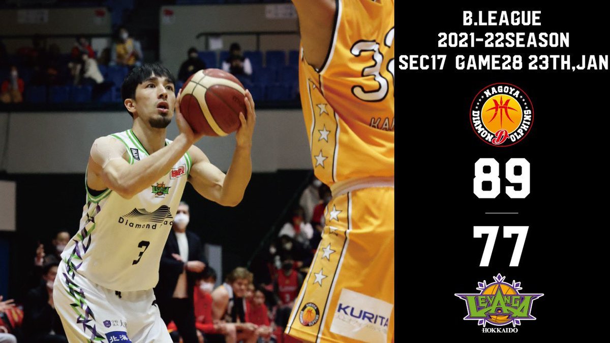 🎬GAME HIGHLIGHTS🎥B.LEAGUE 2021-22 SEASON2022.1.23. SUN.vs名古屋ダイヤモンドドル... [レバンガ北海道【Twitter】]