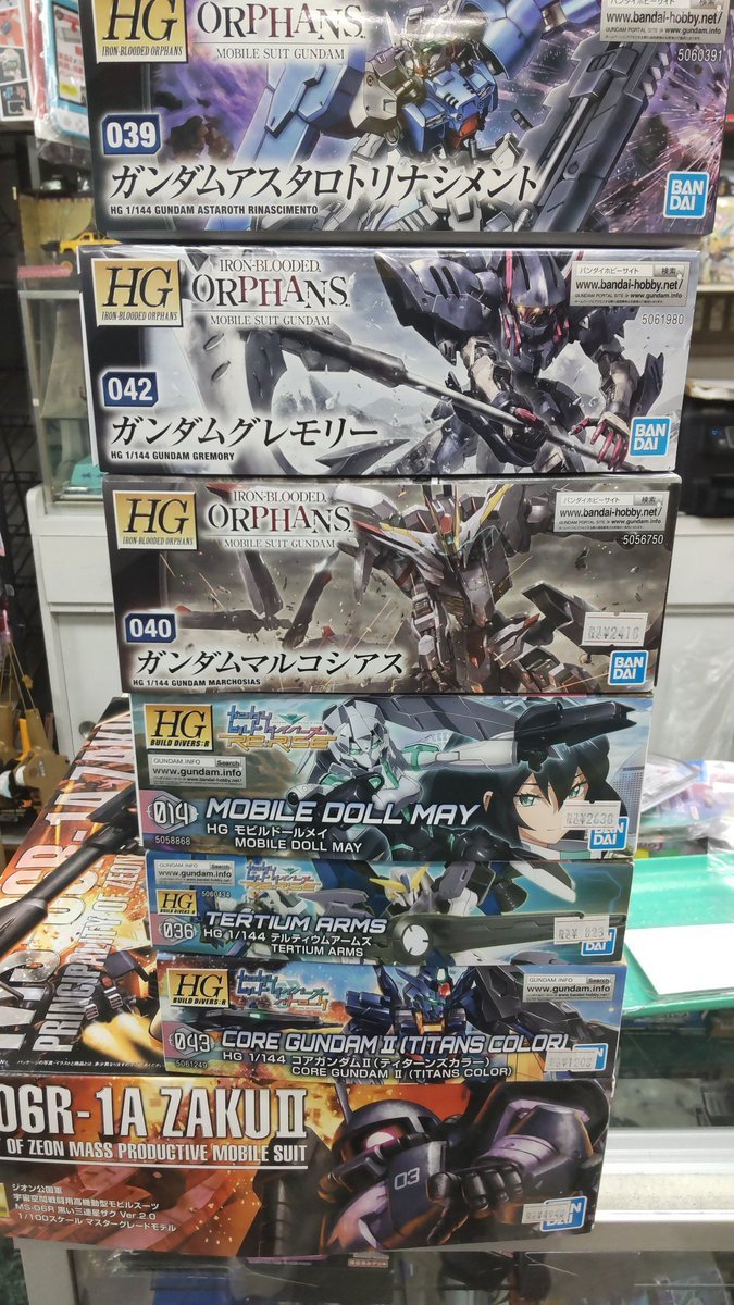 おもちゃの平野に、遅れていたプラモデルが入荷しました。鉄血のオルフェンズの人気モデルが再入荷してますよろしくおねがいします [おもちゃの平野【Twitter】]