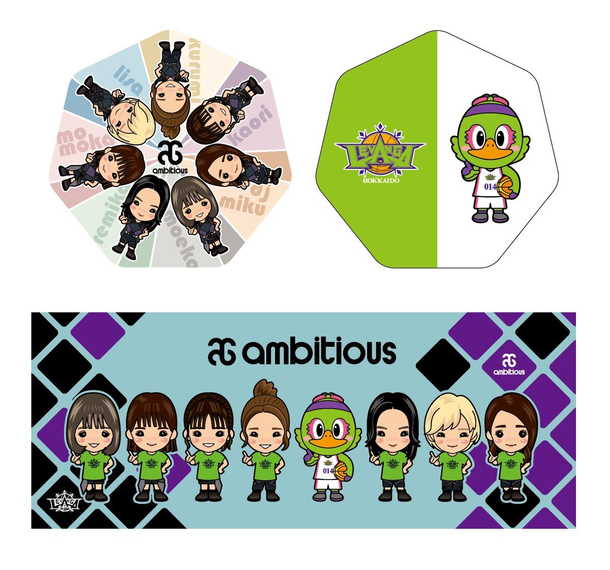 おもてなしブースター「ambitious（アンビシャス）」さんとのコラボグッズ発売決定✨結成一周年を記念したスペシャルコラボレーション... [レバンガ北海道【Twitter】]