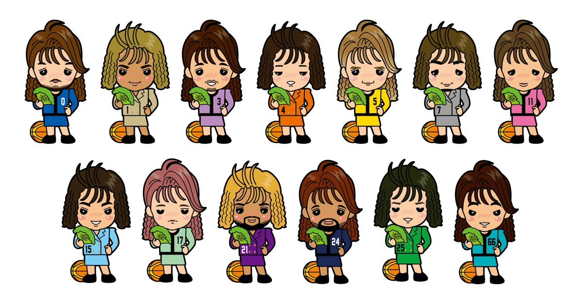 今節4/3(日)-4(月)vsSR渋谷の新ガチャは…1990年代ver.🤩バブリーな？！！選手たちのドルチェシリーズぜひお楽しみください?... [レバンガ北海道【Twitter】]