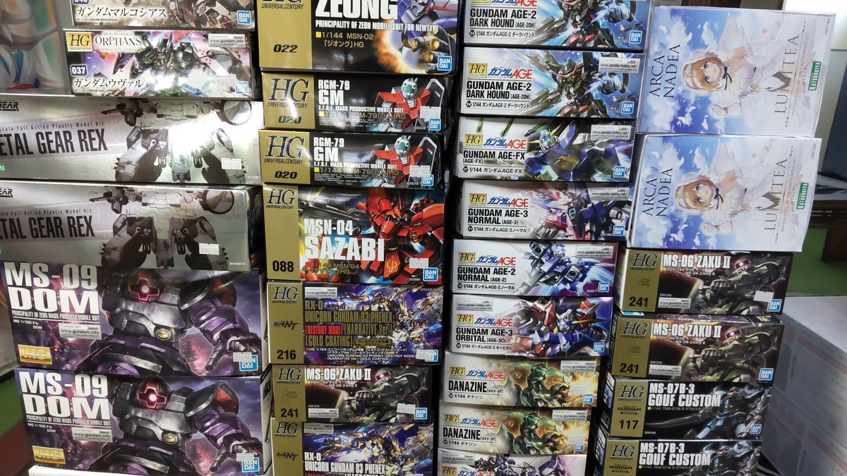 おもちゃの平野に今日もプラモデルが入荷しました。メタルギアREXカッコいいなぁ。毎月ドム祭も始まりですね!よろしくおねがい... [おもちゃの平野【Twitter】]