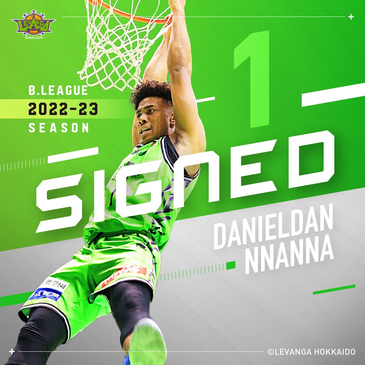 ✍️#1 ナナーダニエル弾選手 契約継続のお知らせ✨このたび #レバンガ北海道 は、#1 #ナナーダニエル弾 選手との2022-23シーズン... [レバンガ北海道【Twitter】]