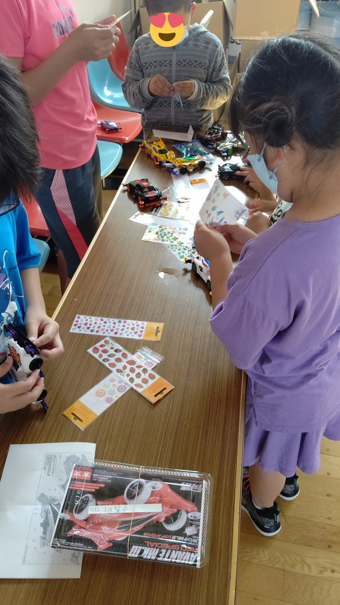 今年はデココーナーもあります。#ミニ四駆教室 #おもちゃの平野 [おもちゃの平野【Twitter】]