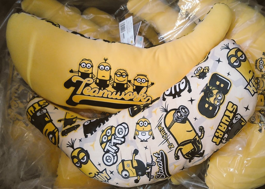 ミニオンズフィーバーのおおきなバナナクッションが入荷しました#ミニオンズフィーバー [ワンダーシティ札幌 プラボ札幌西町店【Twitter】]