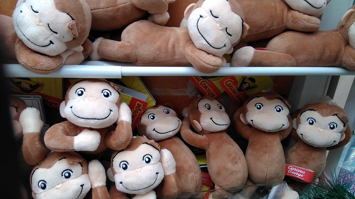 おさるのジョージ おねんねぬいぐるみ入荷致しました。#ぬいぐるみ　#おさるのジョージ　#ジョージ [ワンダーシティ札幌 プラボ札幌西町店【Twitter】]