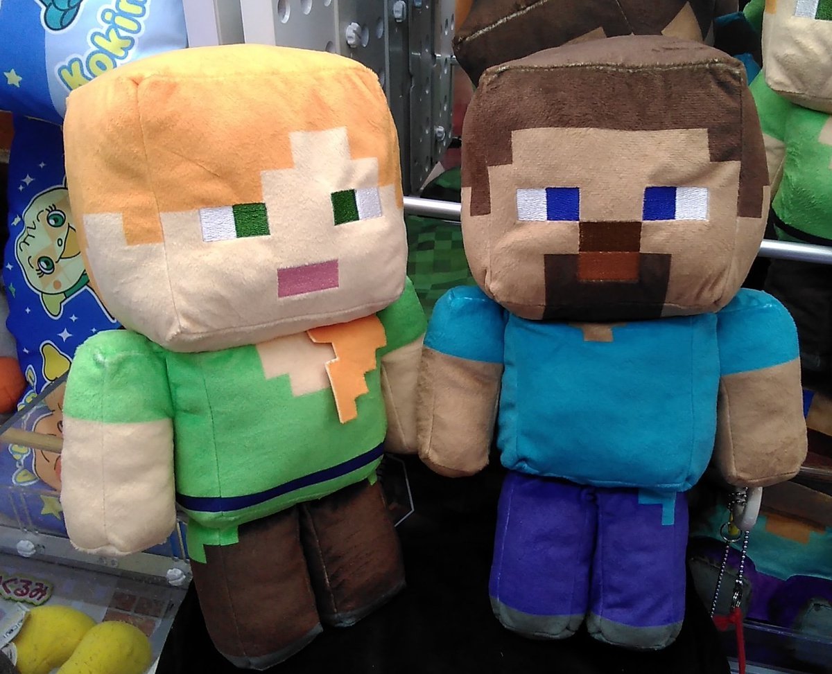 マインクラフトの大きなぬいぐるみが入荷しました。#マイクラ [ワンダーシティ札幌 プラボ札幌西町店【Twitter】]