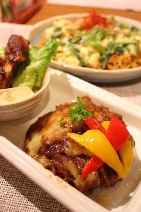 デミグラチーズ煮込みハンバーグとスペアリブ [深夜食堂 きーちゃんのおうちごはん【ブログ】]