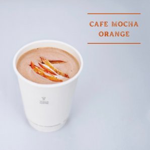 【カフェモカオランジュ】カフェモカにオリジナルのオレンジペーストを合わせたエスプレッソドリンクです☕️チョコレート(トゥマコ... [横井珈琲【Twitter】]